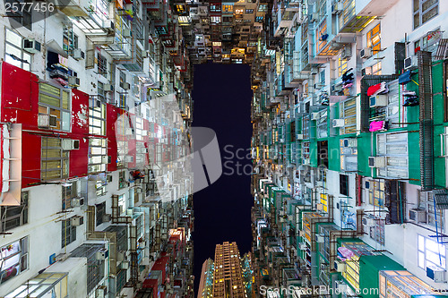 Image of Residential building at night 