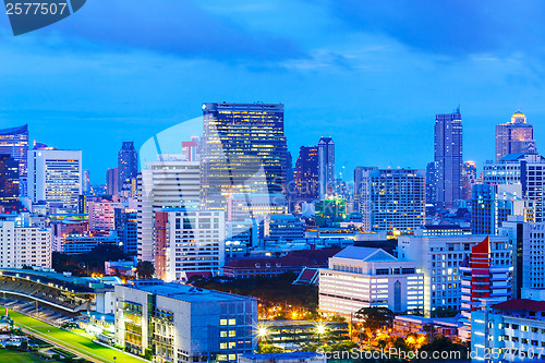 Image of Bangkok city at night