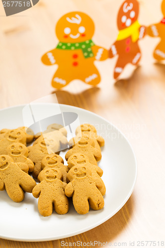 Image of Gingerbread man and christmas card