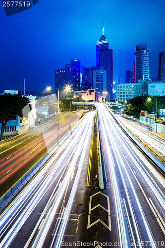 Image of Hong Kong and traffic light