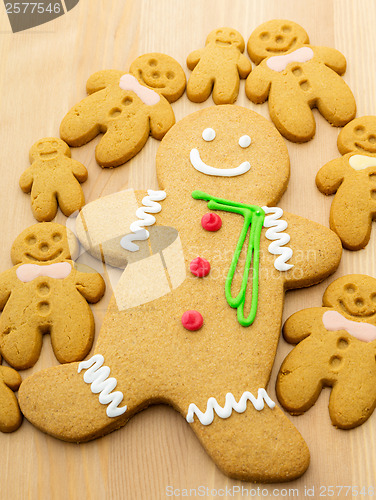 Image of Gingerbread man cookie together