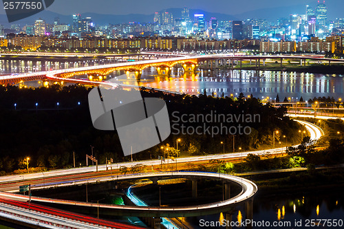 Image of Seoul city night