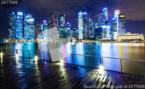 Image of Singapore city at night