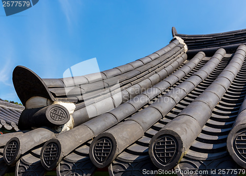 Image of Roof eave of traditional architecture in Korea