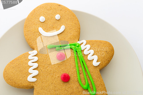 Image of Gingerbread cookies on white plate