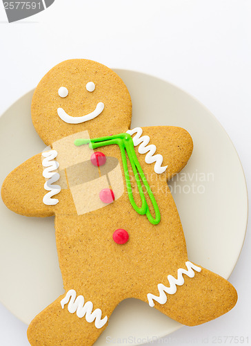 Image of Gingerbread man on plate