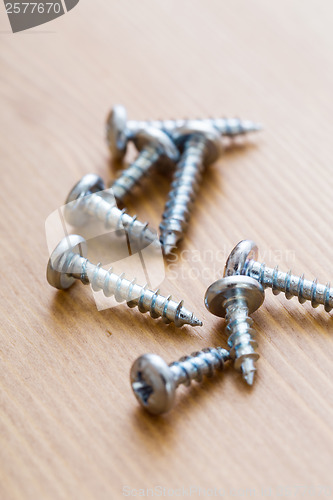 Image of screw on wood