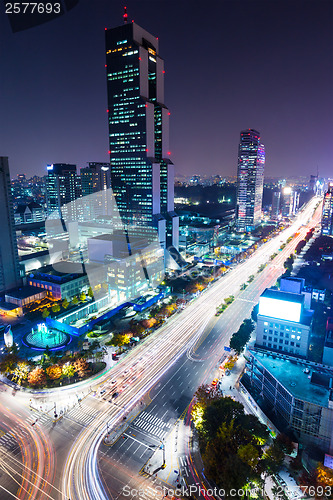 Image of Gangnam District at night 