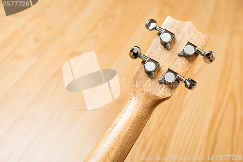 Image of Headstock of Ukulele Hawaiian Guitar