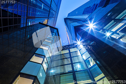 Image of Skyscrapers view at night