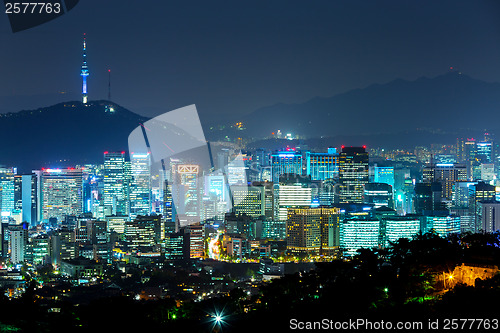 Image of Seoul city at night
