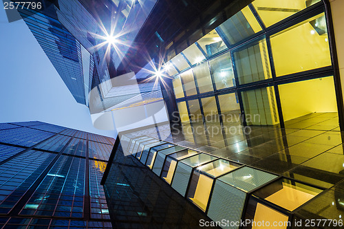 Image of Skyscrapers view at night