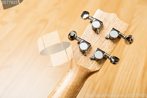 Image of Headstock of Ukulele Hawaiian Guitar 