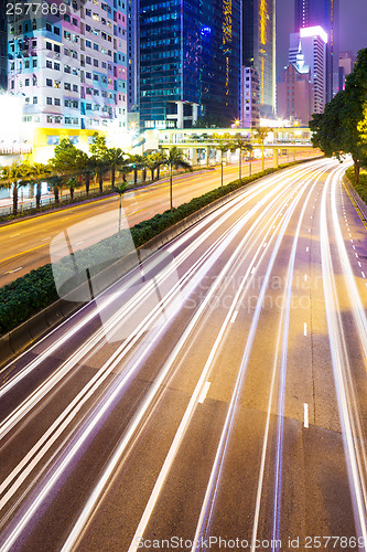 Image of City with car light