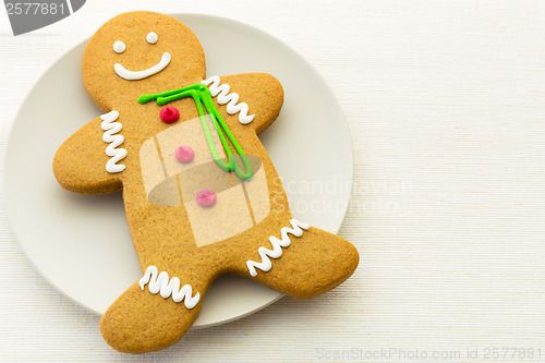 Image of Gingerbread cookies on white plate