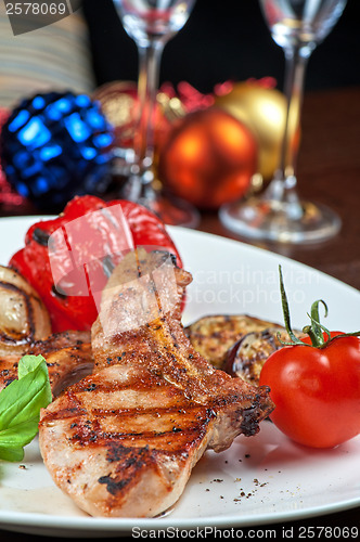 Image of meat with vegetable