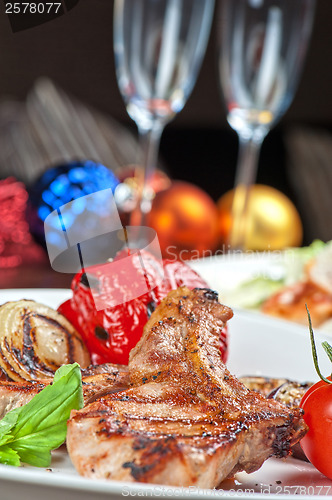 Image of meat with vegetable