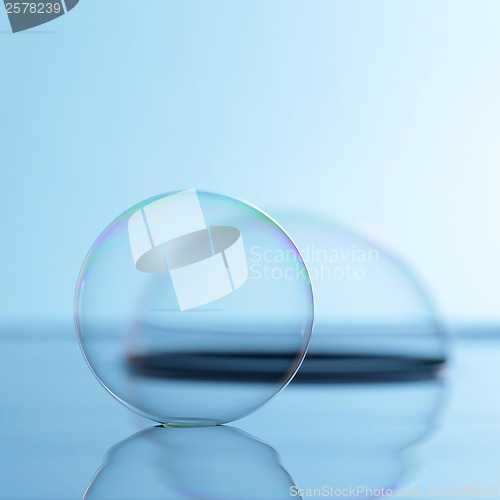 Image of Soap bubble on the water