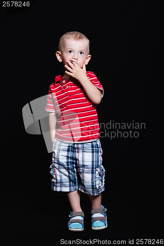 Image of Little boy in the studio