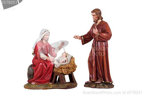 Image of Wooden nativity scene