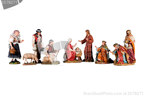 Image of Wooden nativity scene