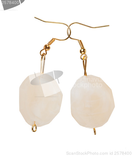 Image of Pearlescent earrings moonstone 