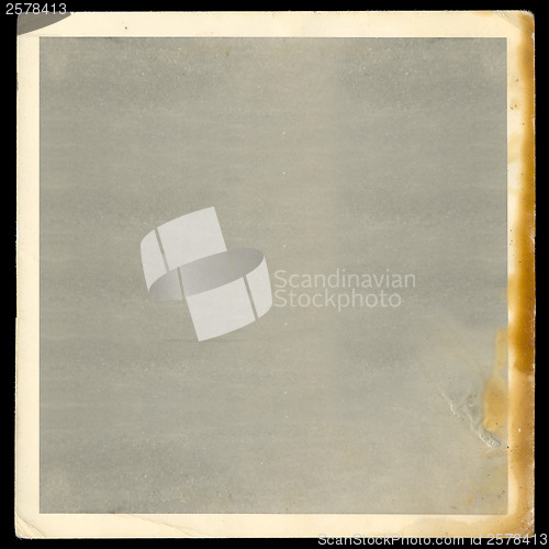 Image of vintage blank burned photograph