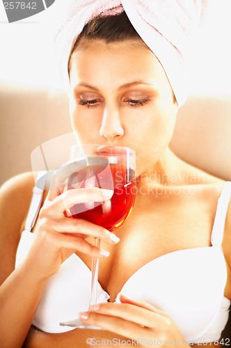 Image of Women with wine