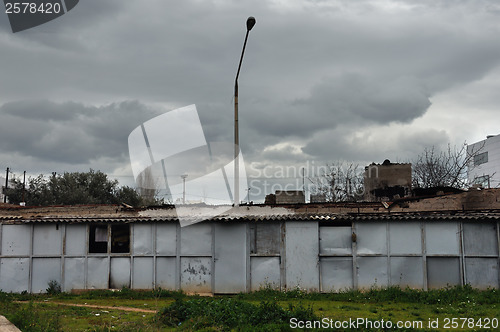 Image of rusty warehouse shack