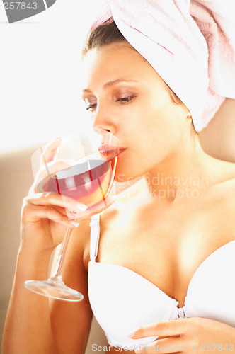 Image of Women with wine