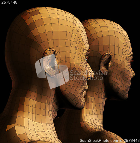 Image of futuristic couple illustration