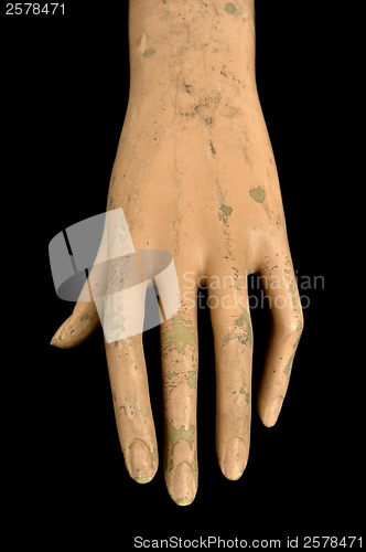 Image of weathered doll hand