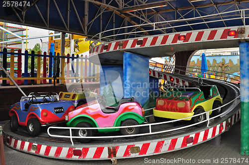 Image of car rides in amusement park