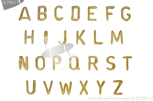 Image of pasta alphabet font