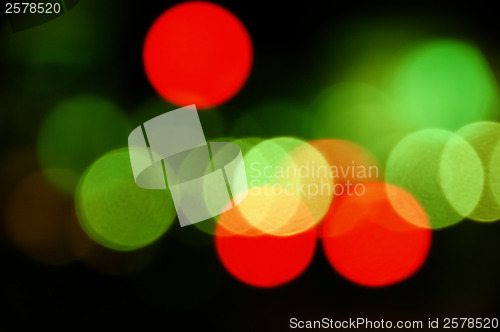 Image of city lights abstract circles