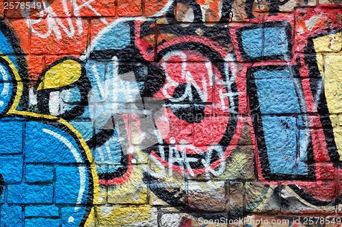 Image of overlapping messy graffiti