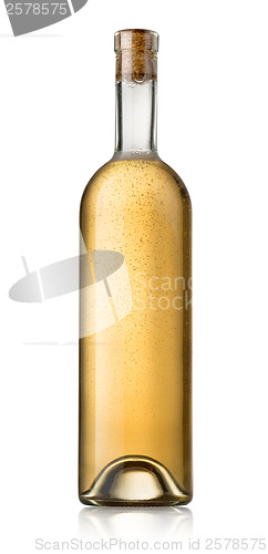 Image of White wine in a bottle