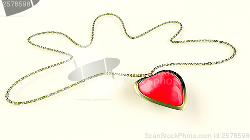 Image of Heart gemstone necklace