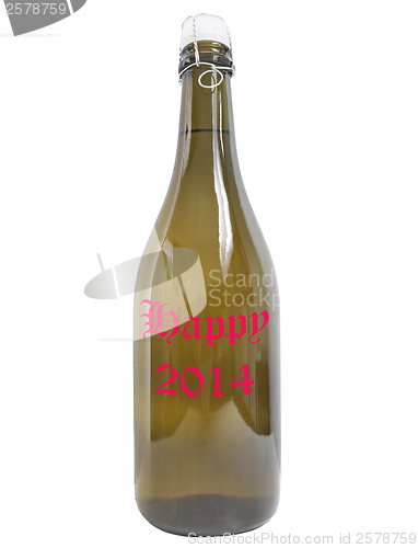 Image of Bottle of wine Happy 2014