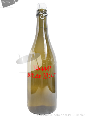 Image of Bottle of wine Happy new year