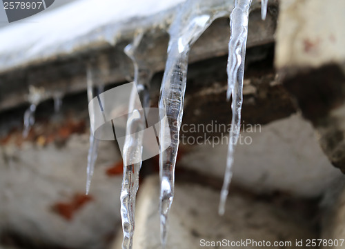 Image of Icicles on the roof