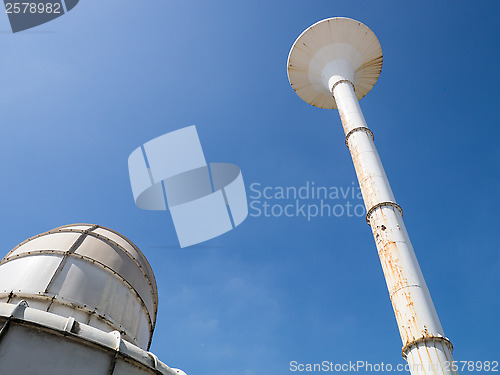 Image of water tower and cooling tower