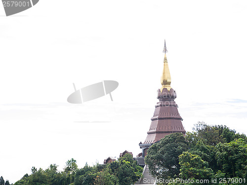 Image of pagoda on mountain
