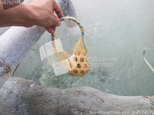 Image of egg boiling