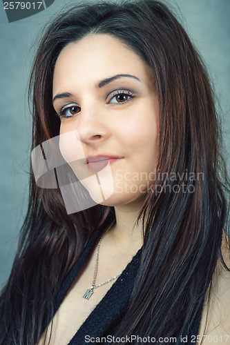 Image of Fashion portrait of beautiful young girl