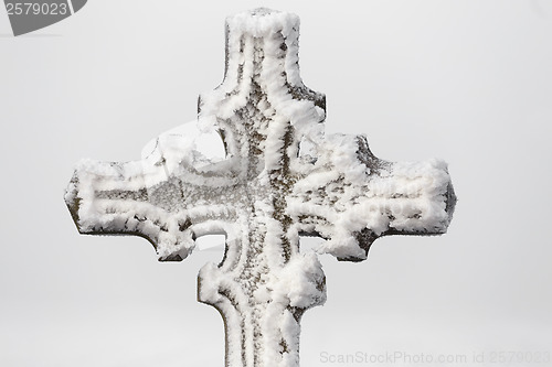 Image of detail of religion symbol calvary cross outdoor