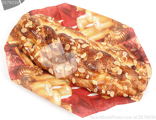 Image of christmas cake with almonds