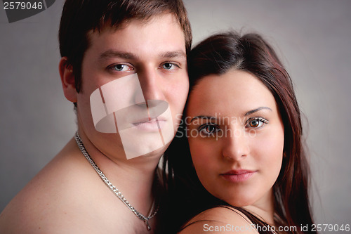 Image of portrait of beautiful young couple