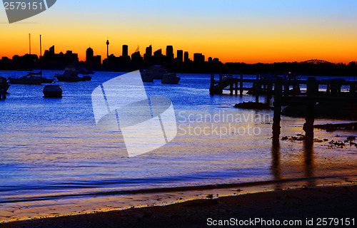 Image of Sydney Silhouette from Gibsons Beach Vaucluse