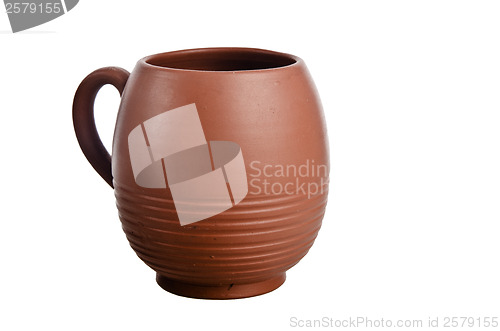 Image of Clay jug, it is isolated on white